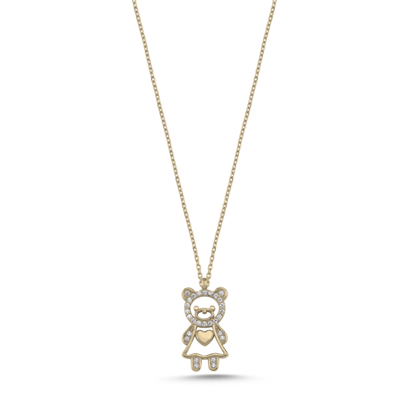 Teddy%20Bear%20&%20Heart%20CZ%20Necklace-Gold%20Plated