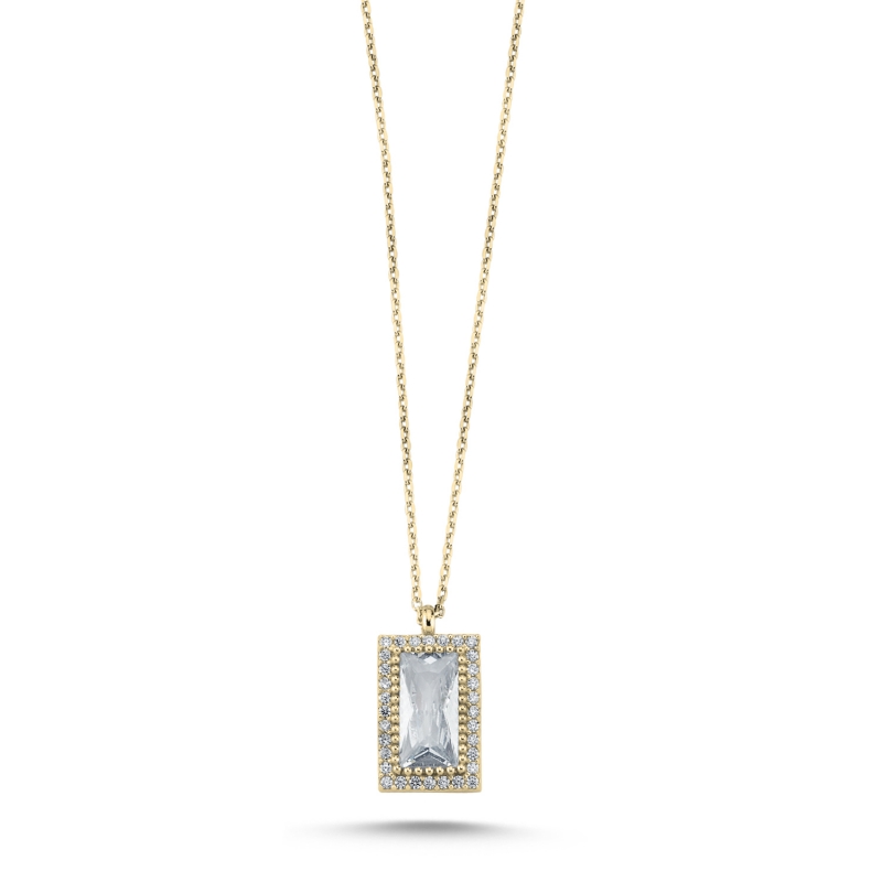 CZ%20Halo%20Necklace-Gold%20Plated