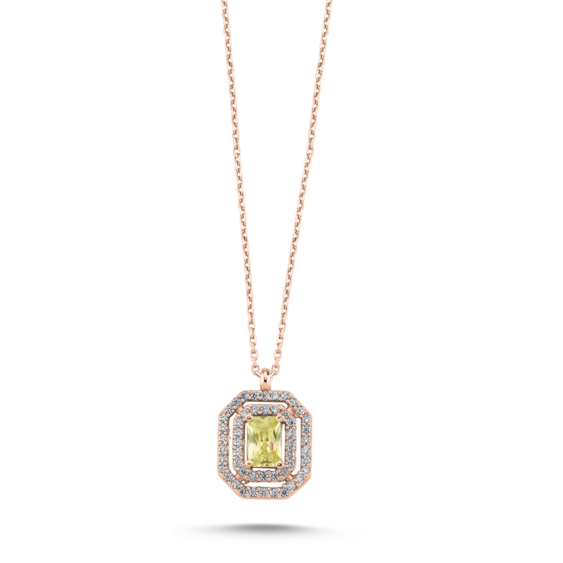 CZ%20Halo%20Necklace-Rose%20Gold%20Plated