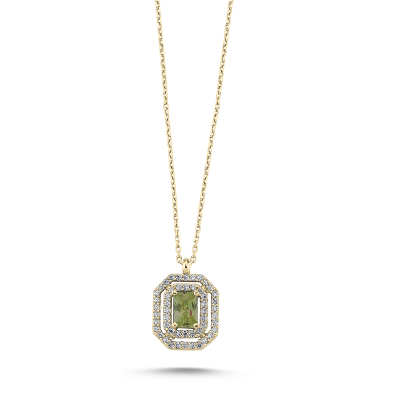 CZ%20Halo%20Necklace-Gold%20Plated