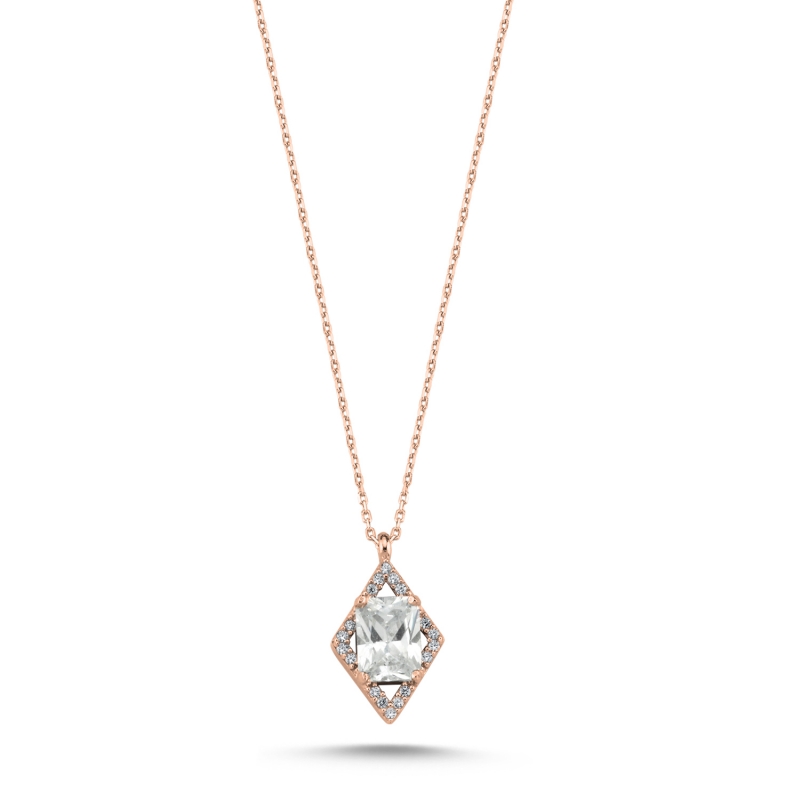 CZ%20Halo%20Necklace-Rose%20Gold%20Plated