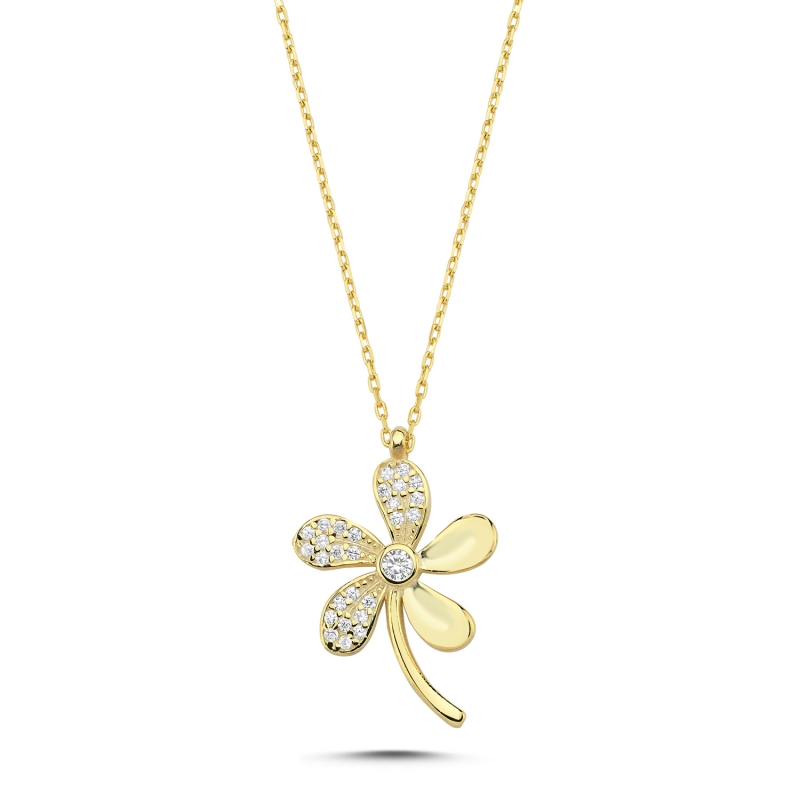 Daisy%20CZ%20Necklace-Gold%20Plated