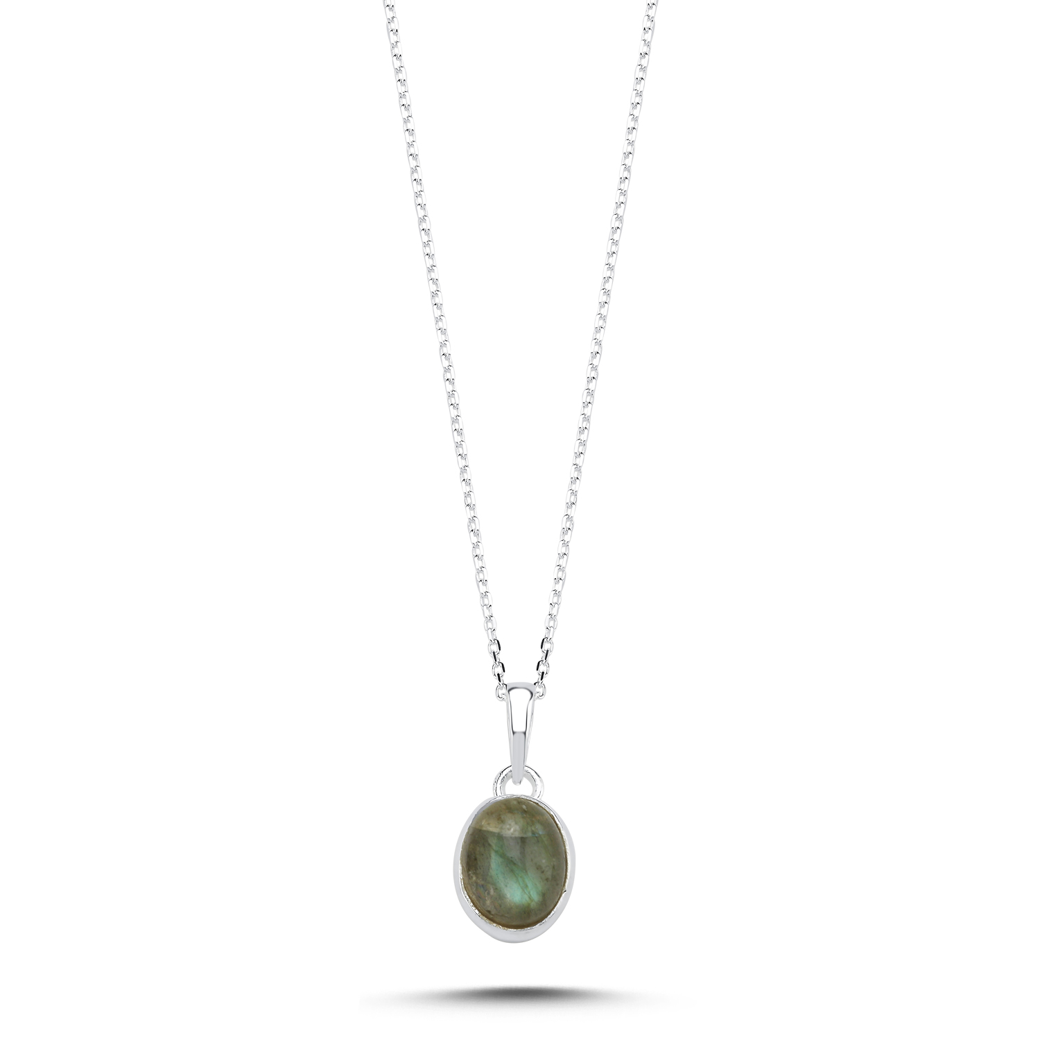 Labradorite%20&%20Oval%20Natural%20Stone%20Necklace