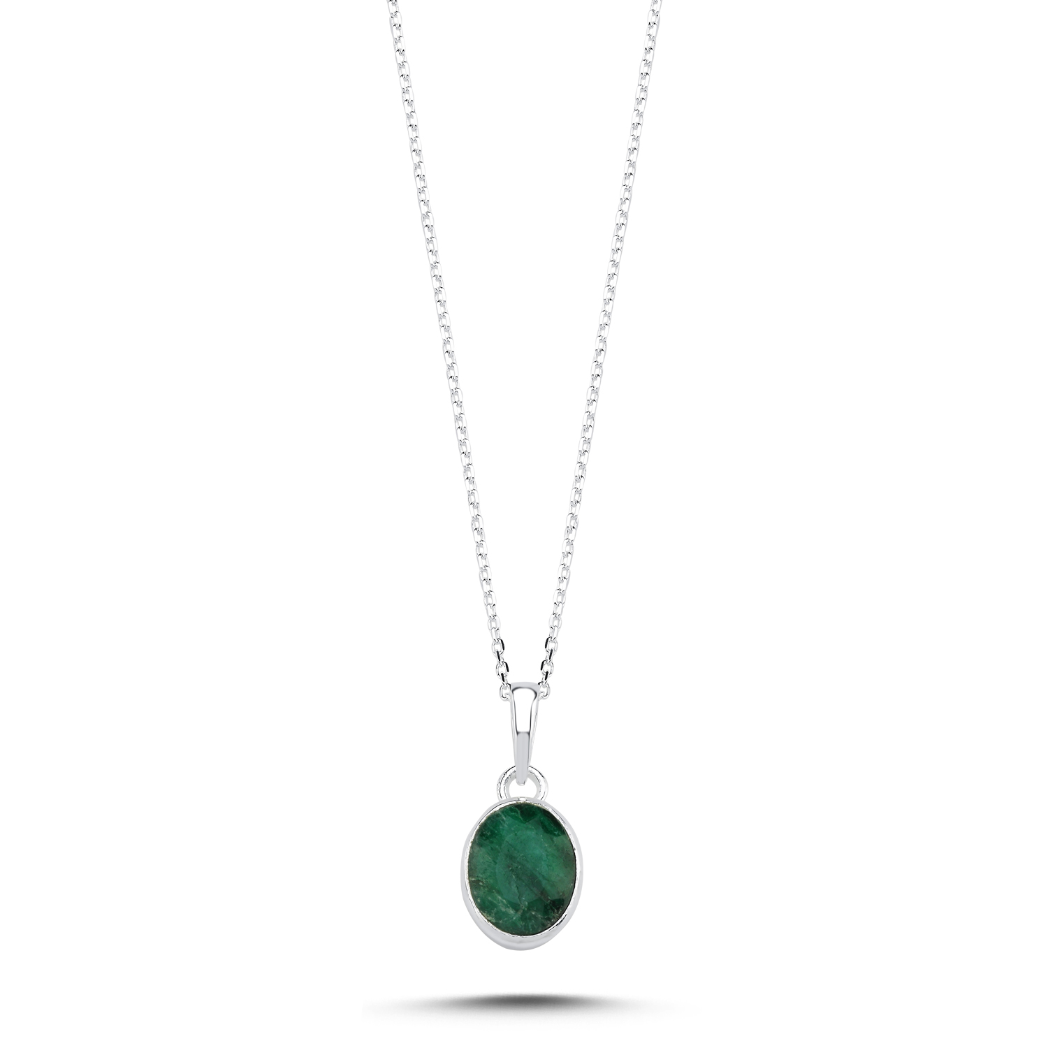 Root%20Emerald%20&%20Oval%20Natural%20Stone%20Necklace