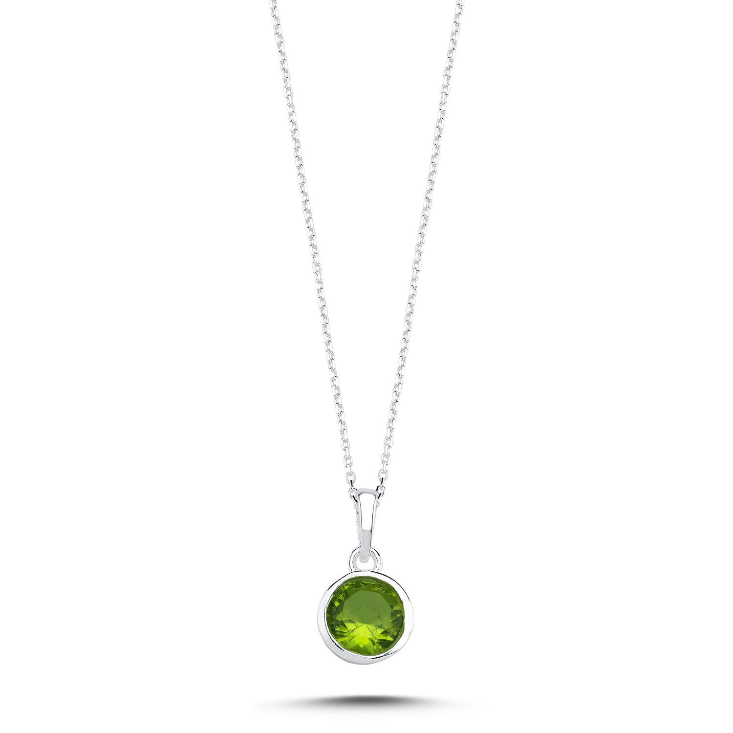 Peridot%20&%20Round%20Natural%20Stone%20Necklace