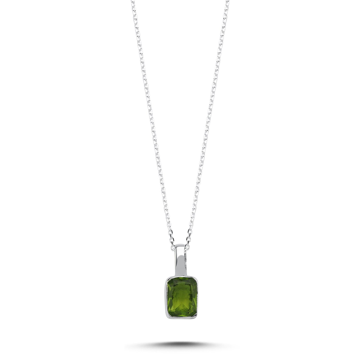 Peridot%20&%20Rectangle%20Natural%20Stone%20Necklace