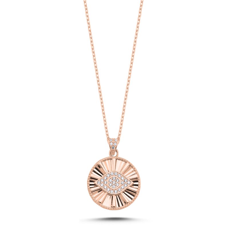 Medallion%20Eye%20CZ%20Necklace-Rose%20Gold%20Plated