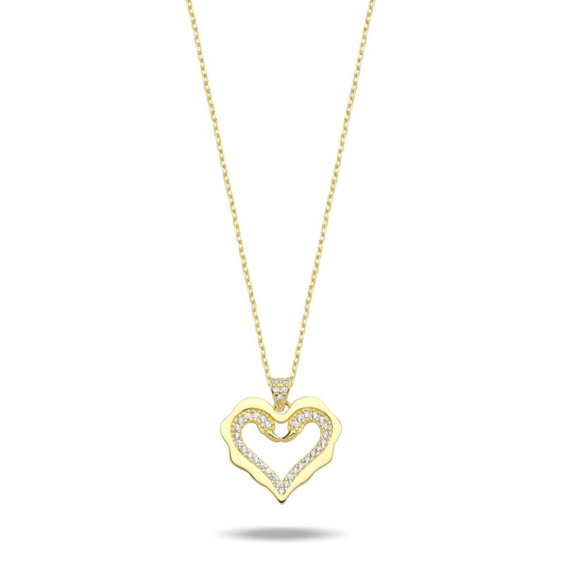 Heart%20&%20Swan%20CZ%20Necklace-Gold%20Plated