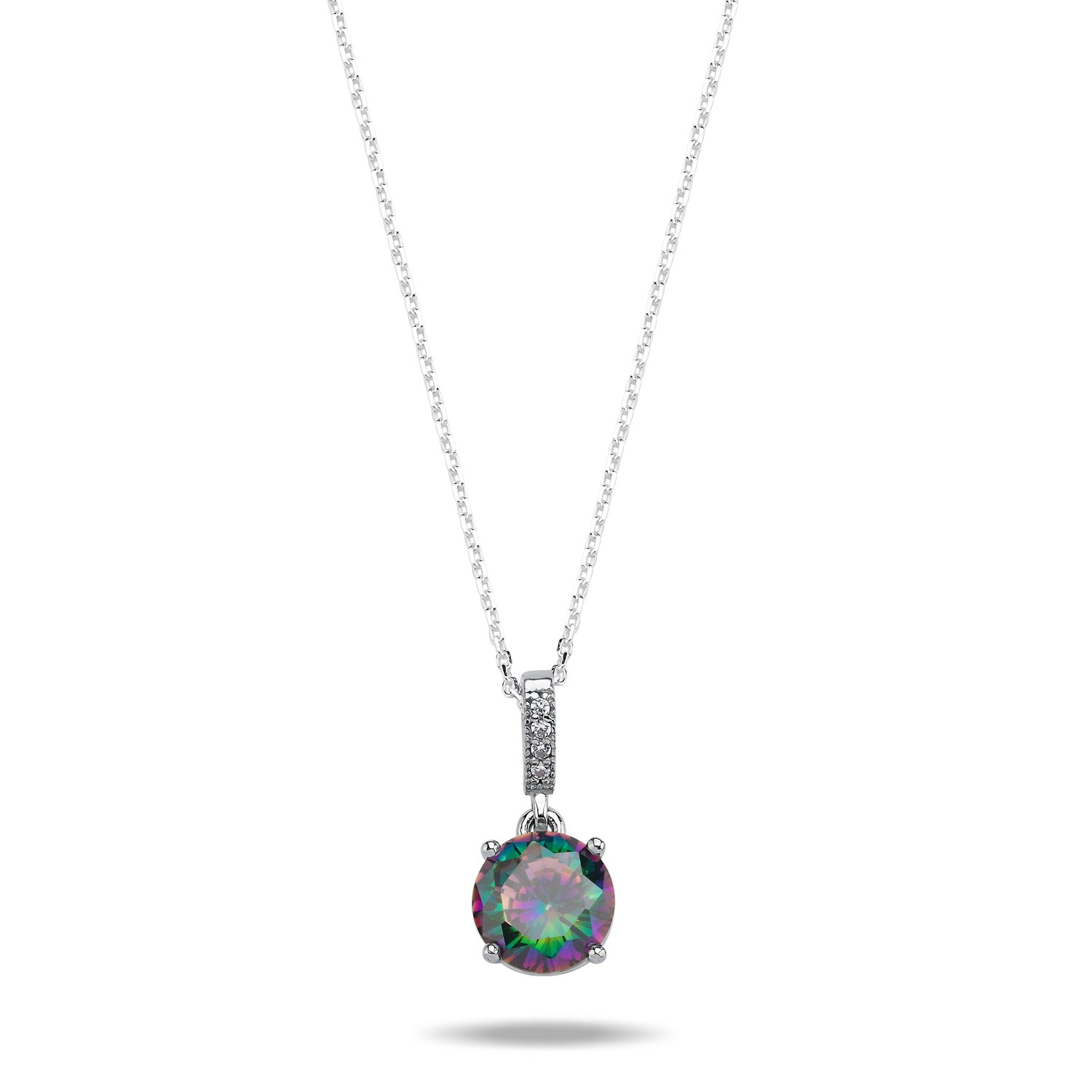 8mm%20Mystic%20Topaz%20Round%20&%20CZ%20Solitaire%20Necklace