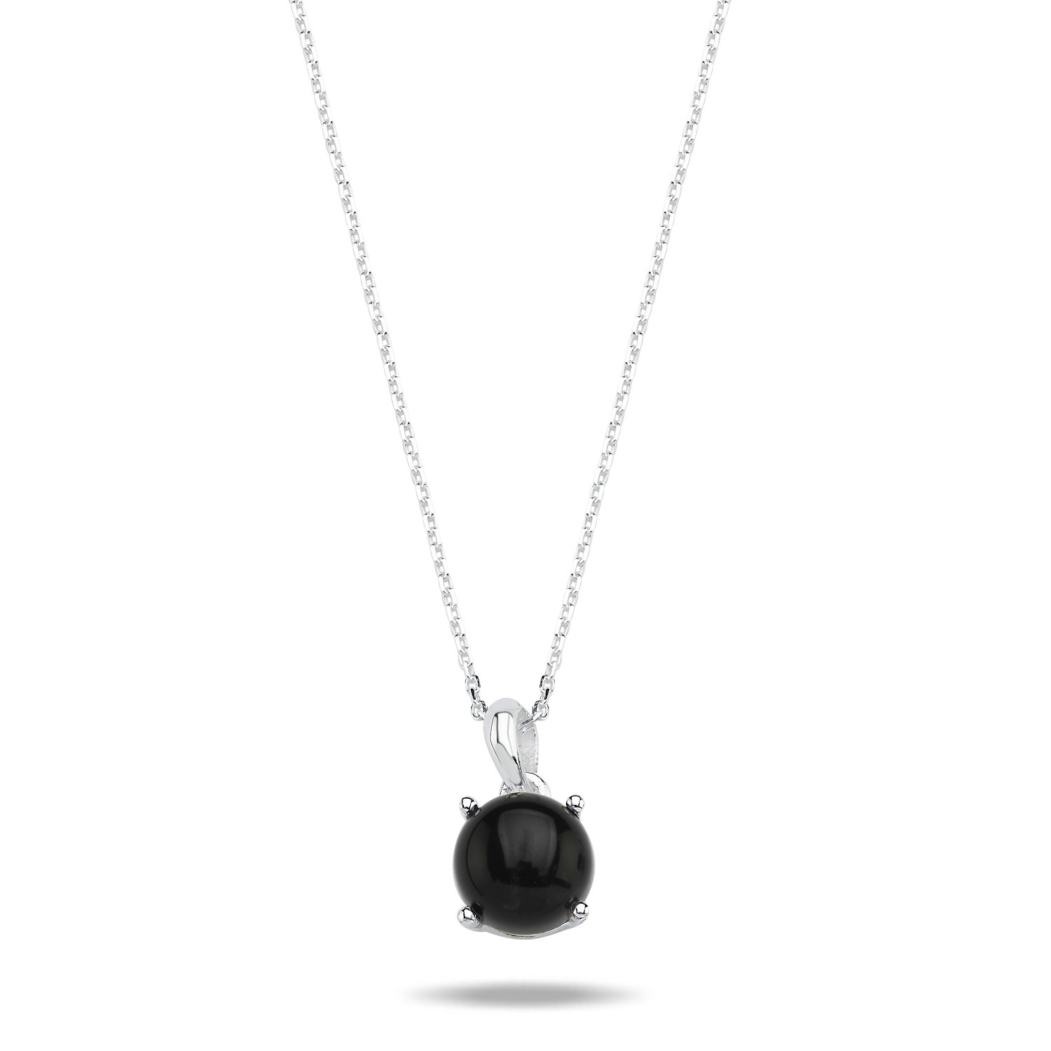 Onyx%20&%208mm%20Round%20Natural%20Stone%20Necklace