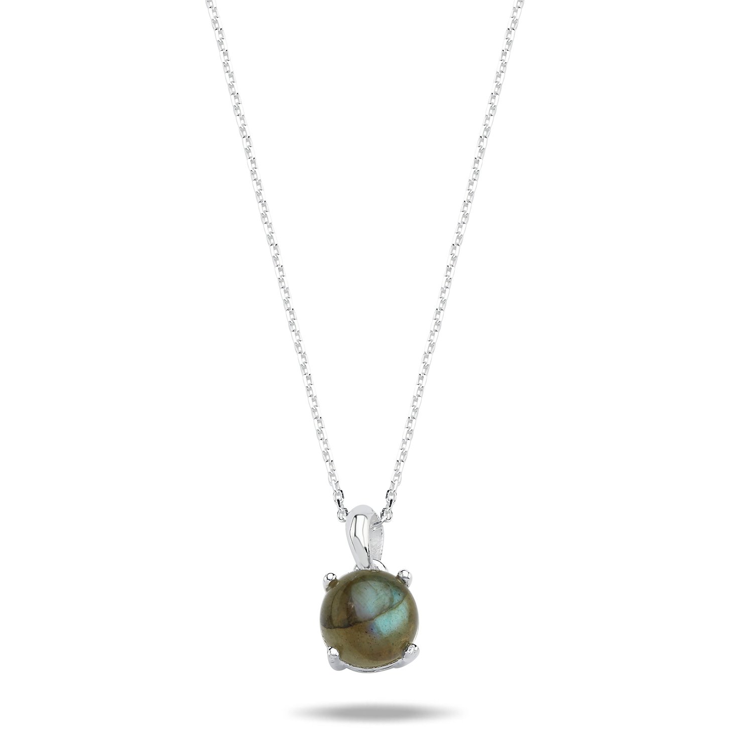 Labradorite%20&%208mm%20Round%20Natural%20Stone%20Necklace