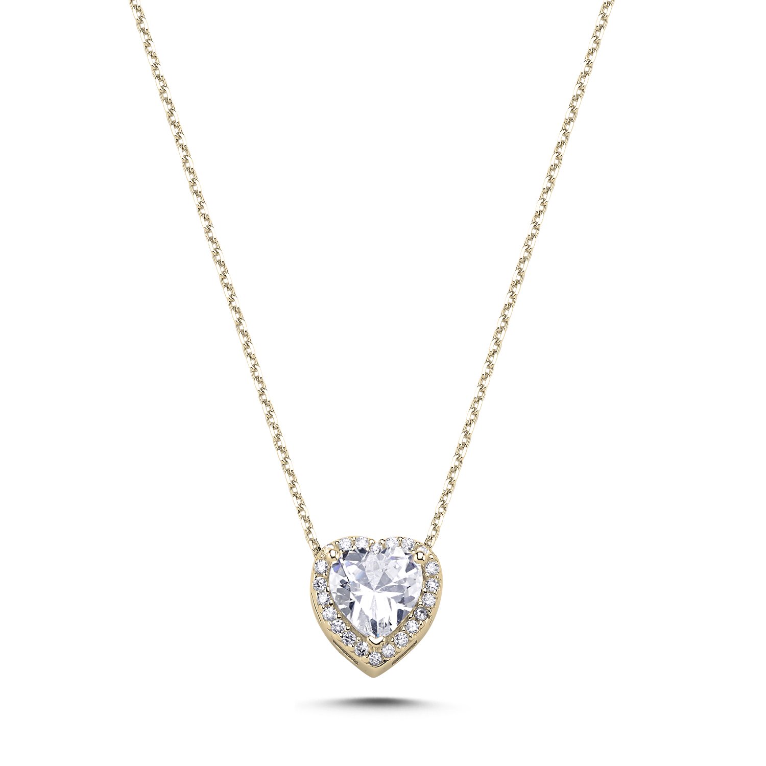 Heart%20Halo%20CZ%20Solitaire%20Necklace%20Altın%20Kaplama