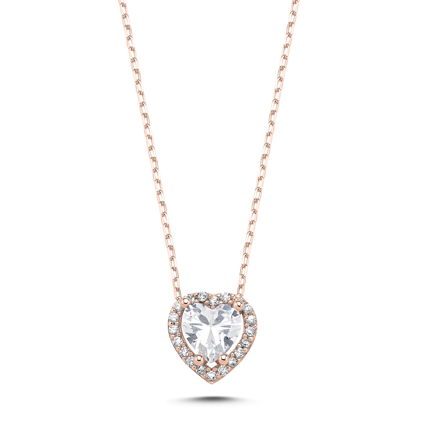 Heart%20Halo%20CZ%20Solitaire%20Necklace-Rose%20Gold%20Plated