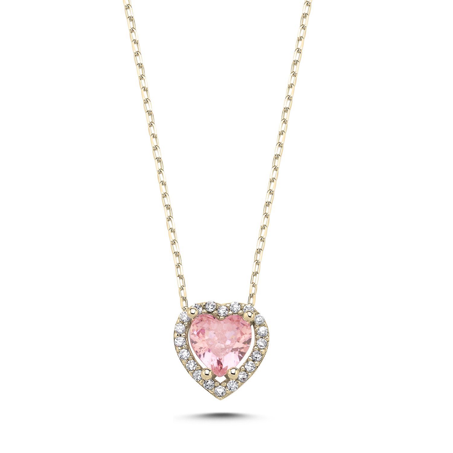 Pink%20CZ%20Heart%20&%20Halo%20Solitaire%20Necklace-Gold%20Plated