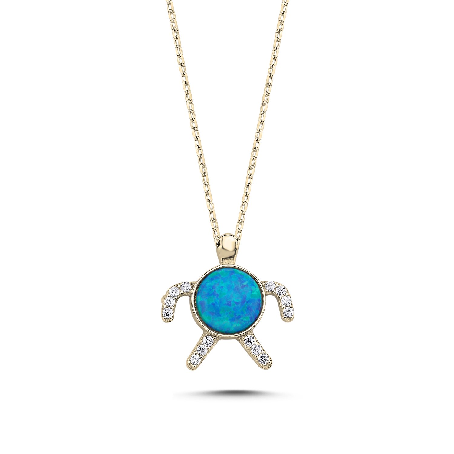 Turtle%20Opal%20&%20CZ%20Necklace%20Altın%20Kaplama