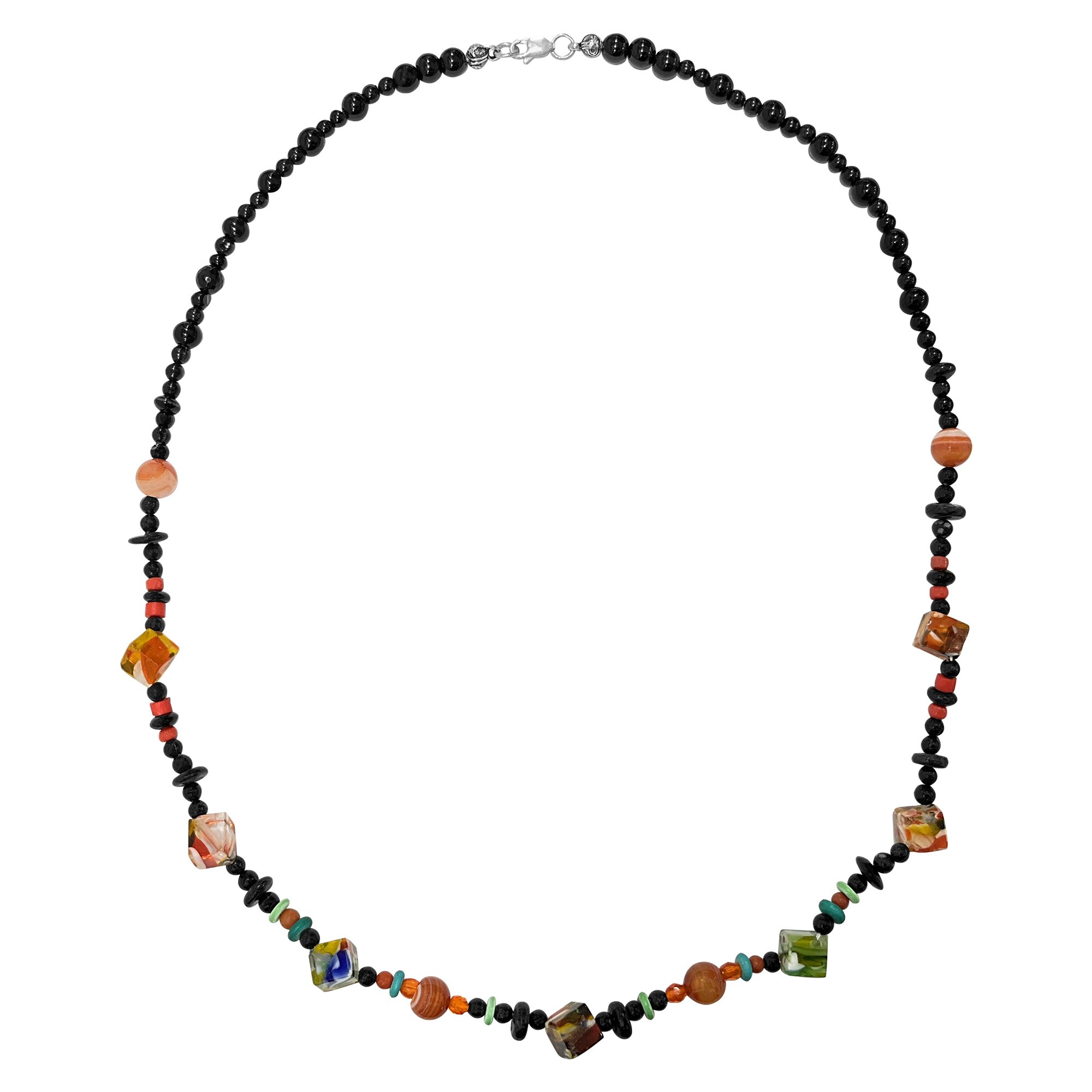 Onyx,%20Coral,%20Agate%20Natural%20Stone%20Necklace