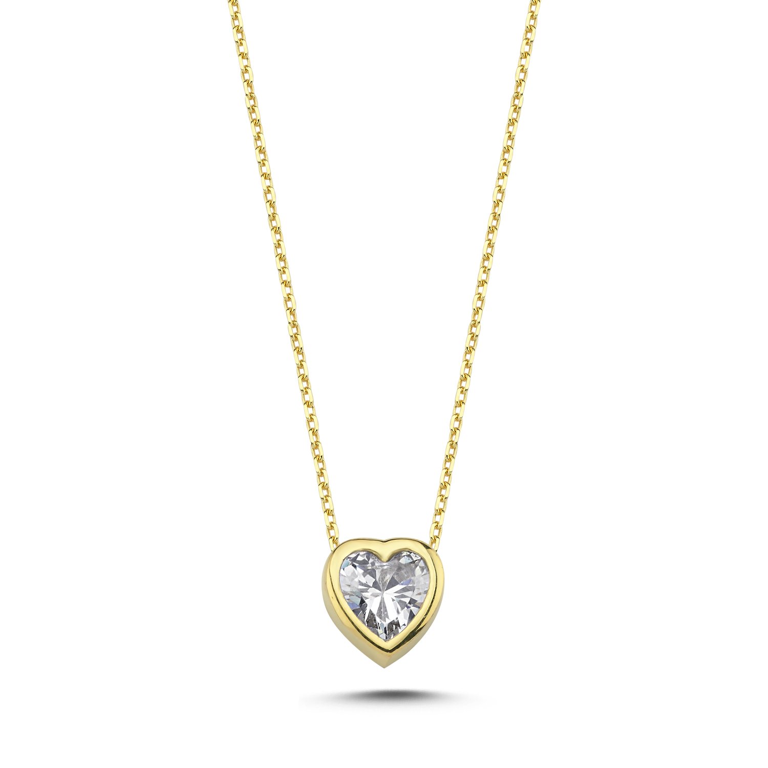 Heart%20CZ%20Solitaire%20Necklace-Altın%20kaplama