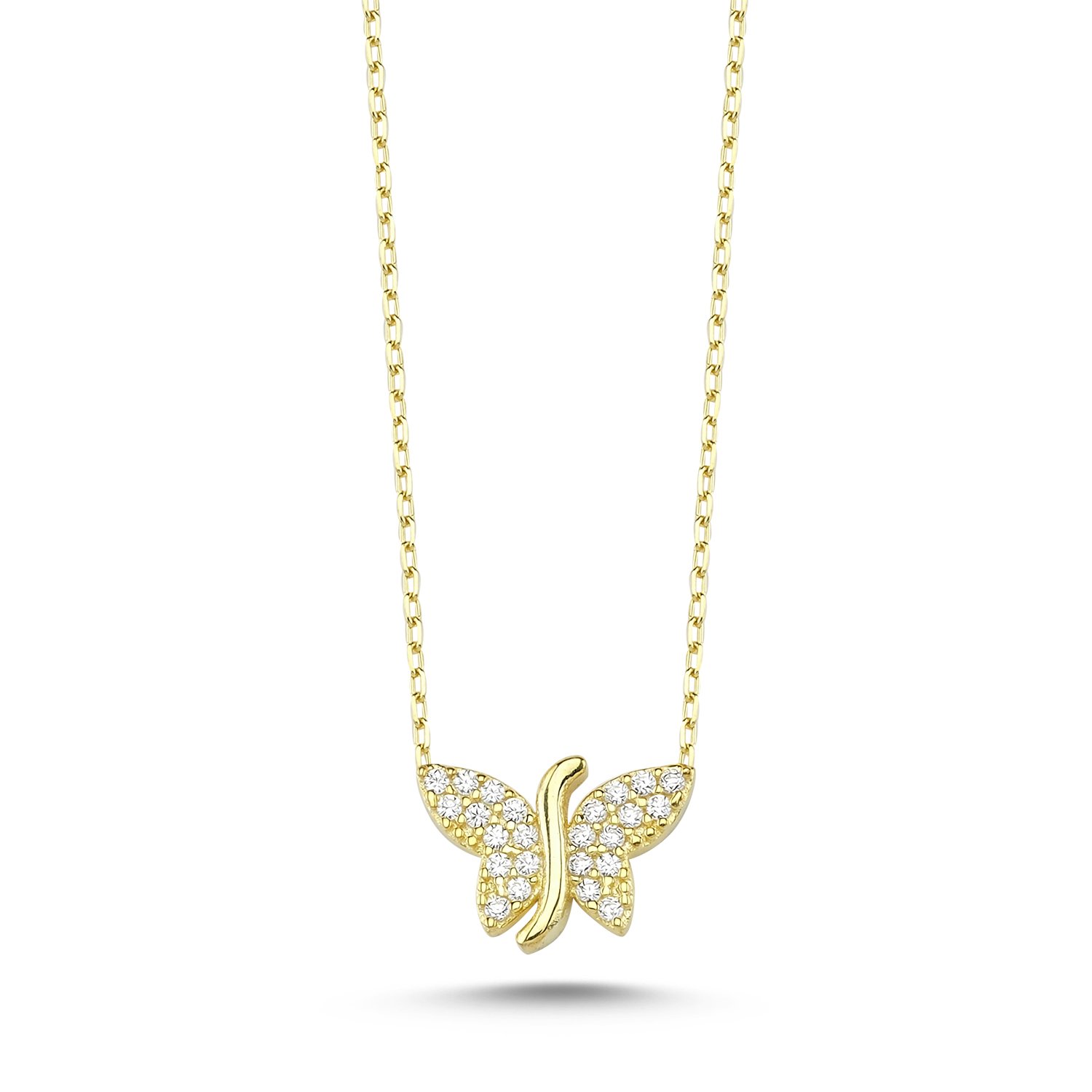 CZ%20Butterfly%20Necklace-Altın%20kaplama