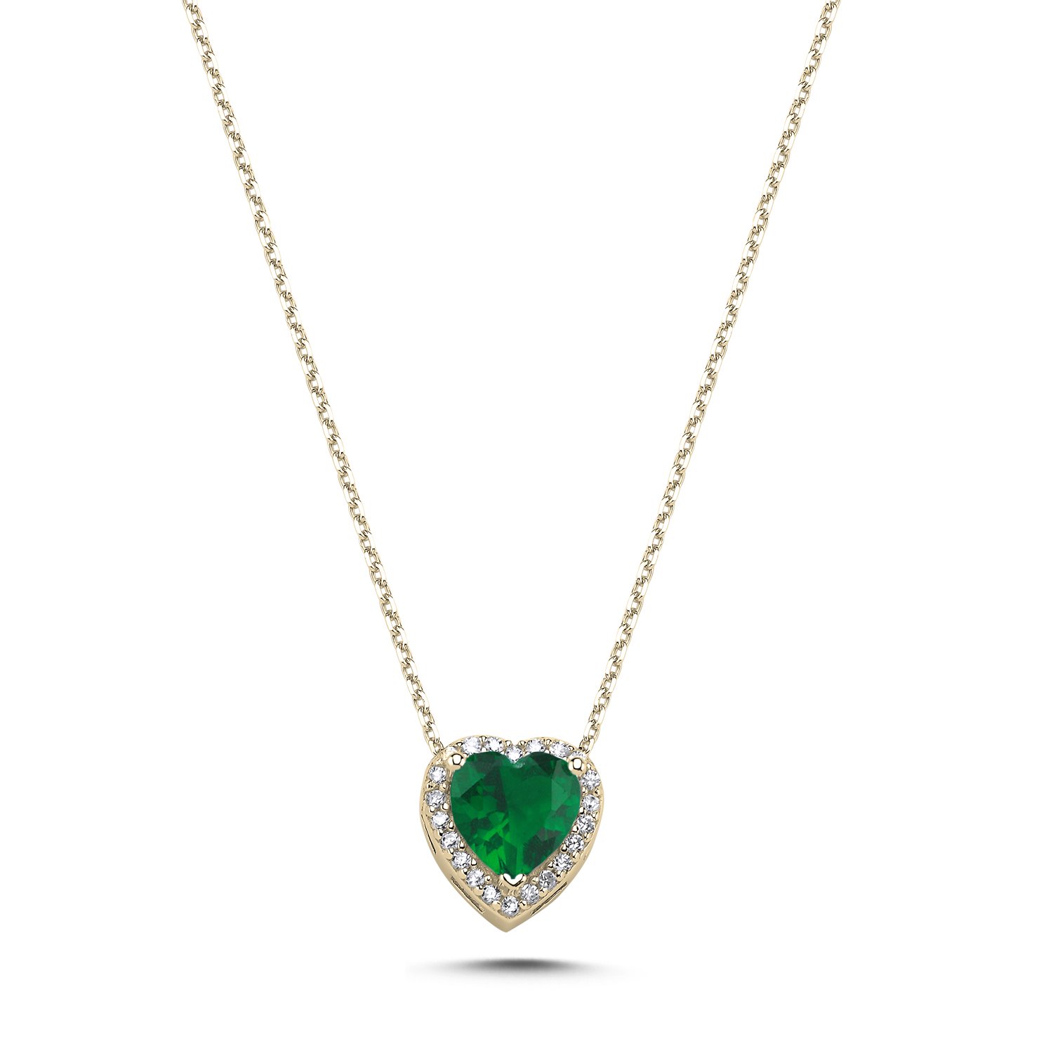 Emerald%20CZ%20Heart%20&%20Halo%20Solitaire%20Necklace-Altın%20kaplama