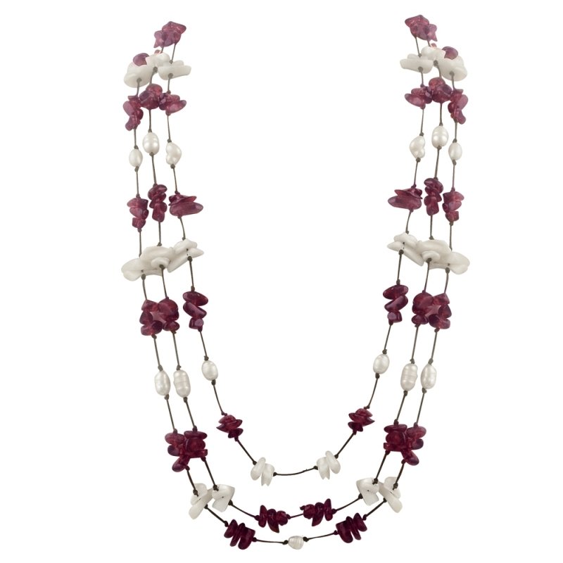 Garnet%20&%20Mother%20Of%20Pearl%20Stone%20Necklace