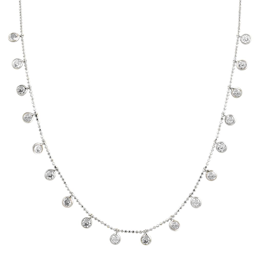 Round%20Cut%20CZ%20Charm%20Necklace-Rodyum%20kaplama