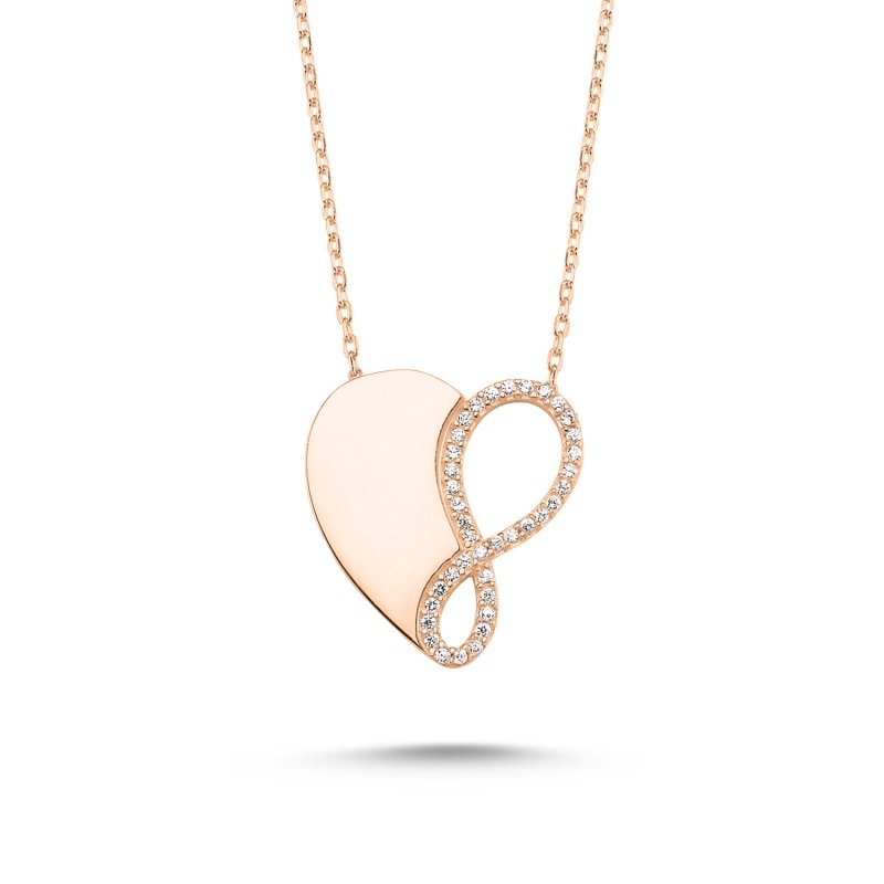 Infinity%20&%20Heart%20CZ%20Necklace-Rose%20Gold%20Plated