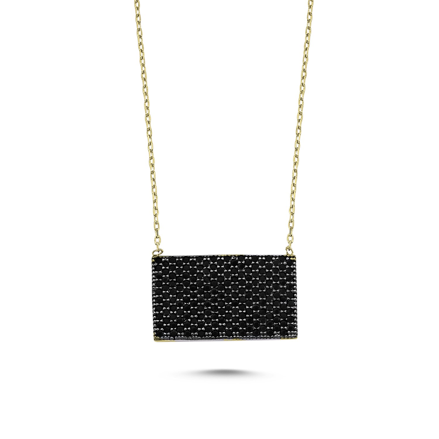 CZ%20Rectangle%20Necklace-Altın%20kaplama