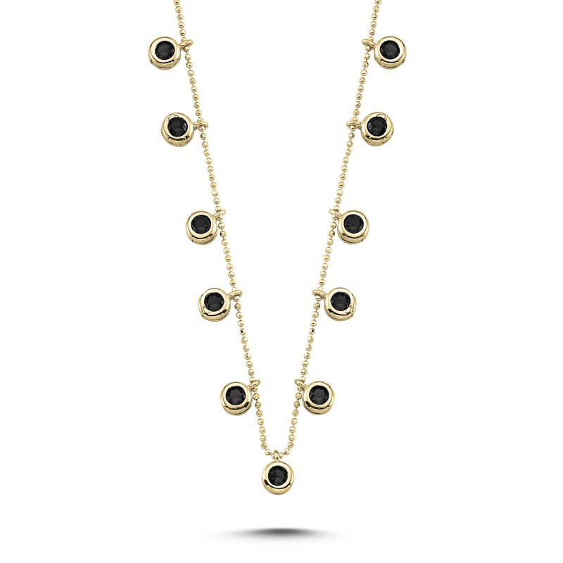 Black%20CZ%20Dangle%20Charm%20Necklace-Gold%20Plated