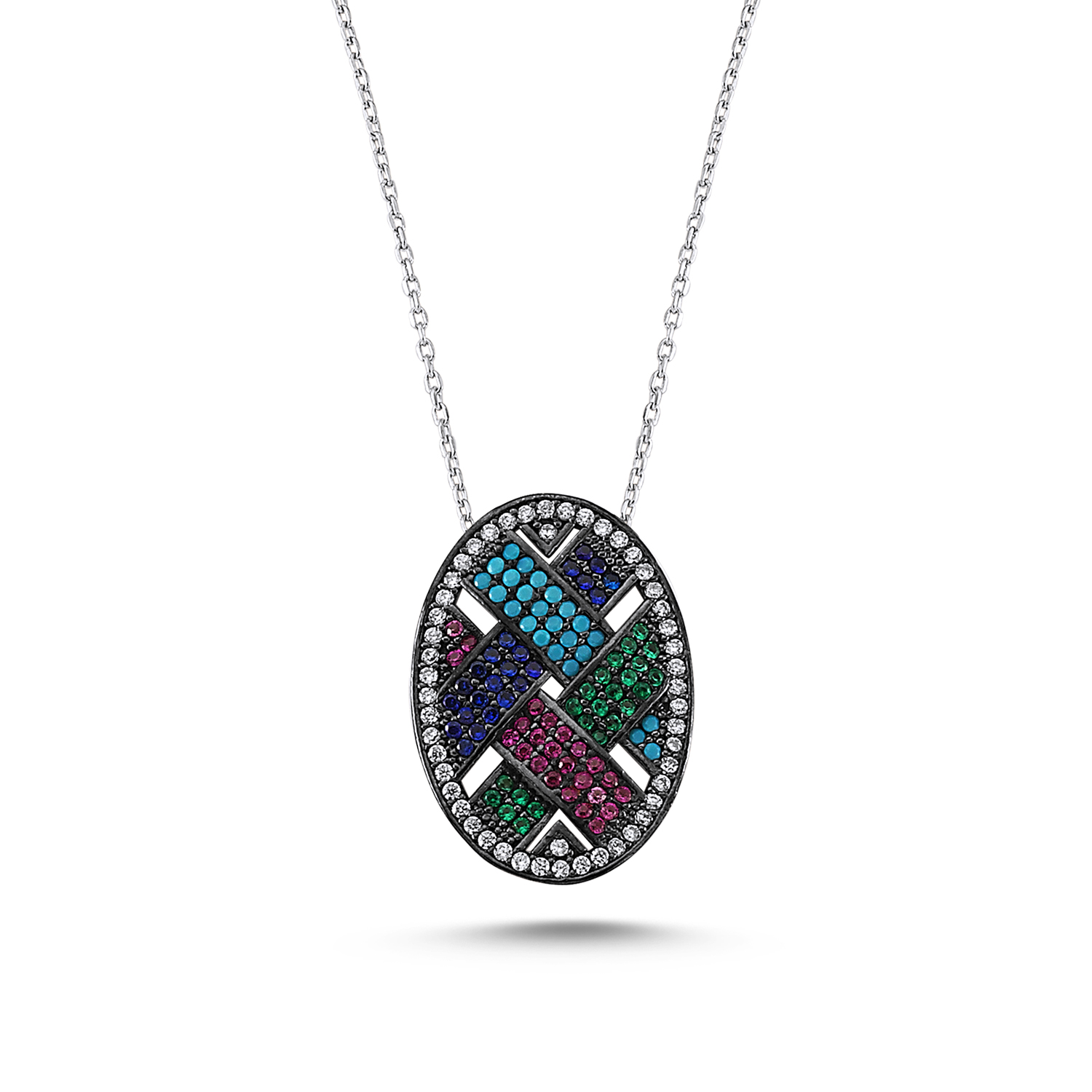 Mix%20CZ%20Necklace-Rodyum%20kaplama