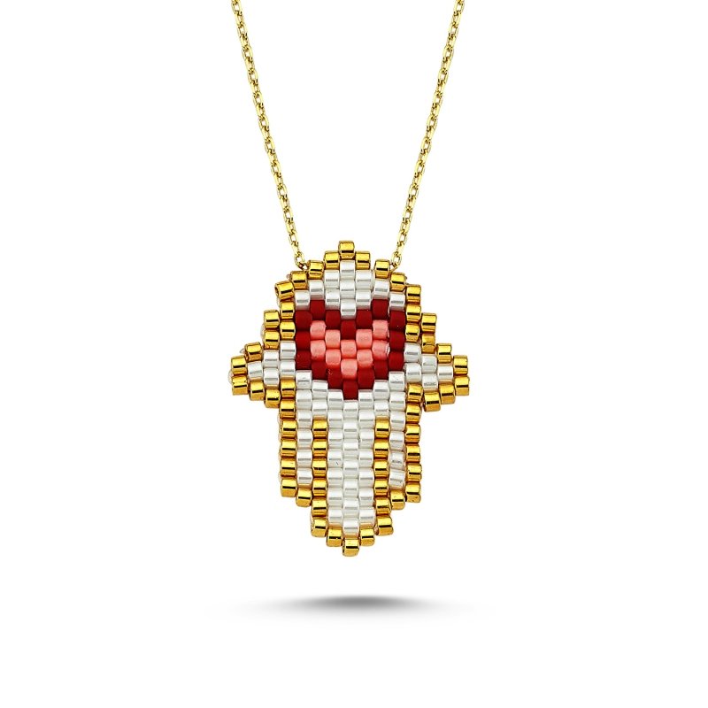 Beads%20Hamsa%20&%20Heart%20Miyuki%20Necklace-Gold%20Plated