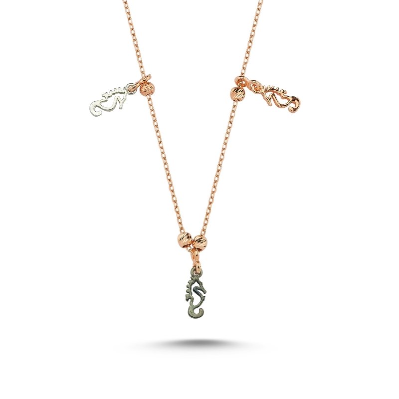 Stoneless%20Seahorse%20Charm%20Necklace-Rose%20Gold%20Plated