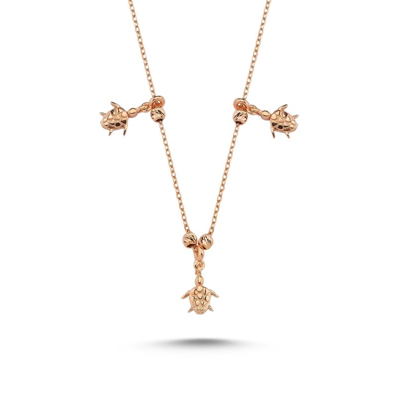 Stoneless%20Turtle%20Charm%20Necklace-Rose%20Gold%20Plated