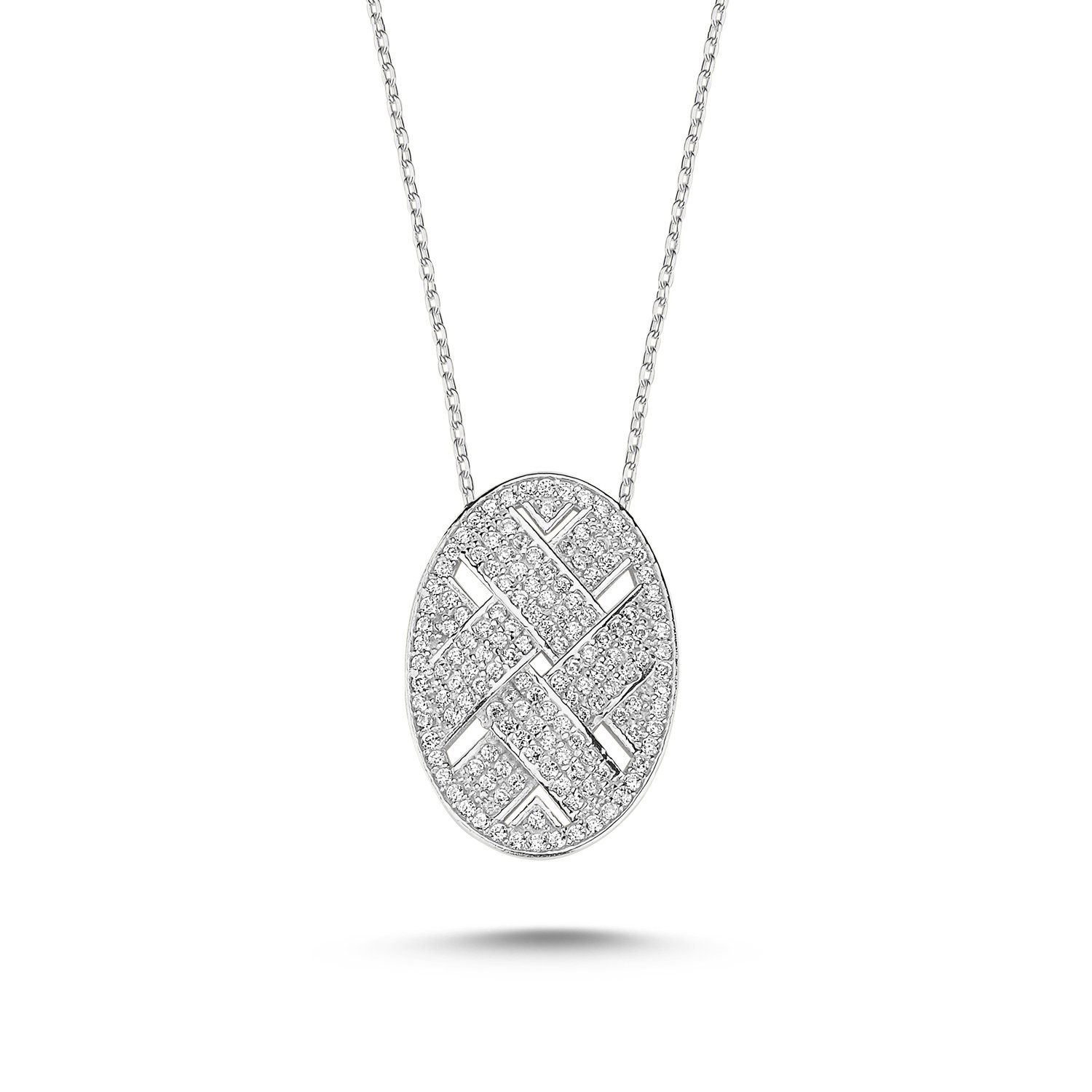 Oval%20Wickerwork%20Necklace%20with%20CZ-Rodyum%20kaplama