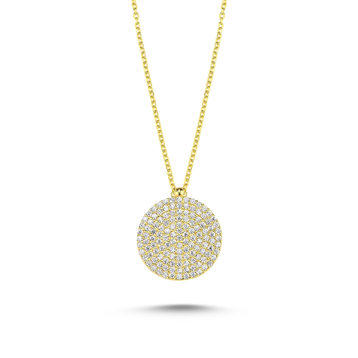 Round%20CZ%20Necklace-Altın%20kaplama