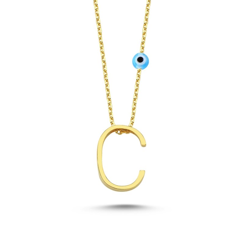 -C-%20Initial%20Necklace-Gold%20Plated