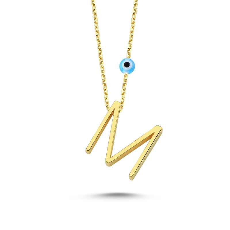 -M-%20Initial%20Necklace-Gold%20Plated