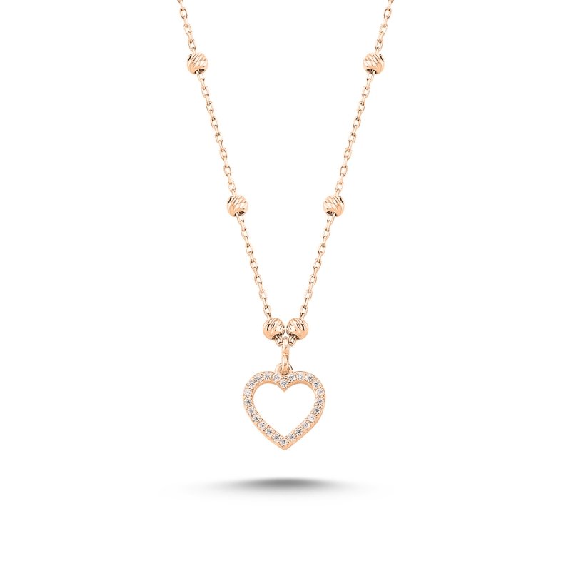 Heart%20Dorica%20&%20CZ%20Necklace-Rose%20Gold%20Plated