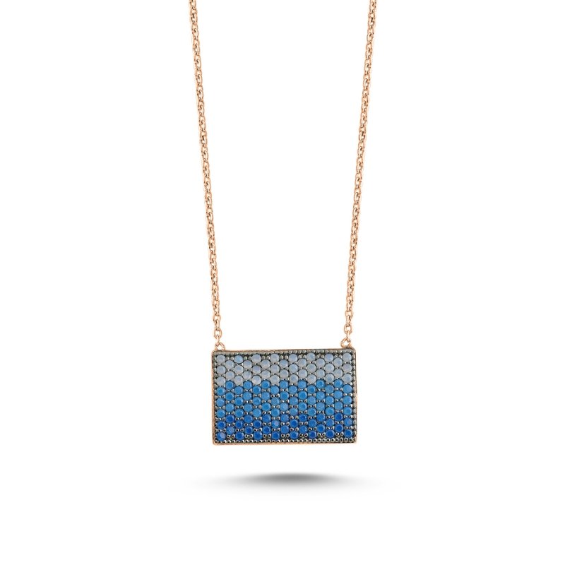 Nano%20Blue%20Toning%20Rectangle%20Necklace-Rose%20Gold%20Plated