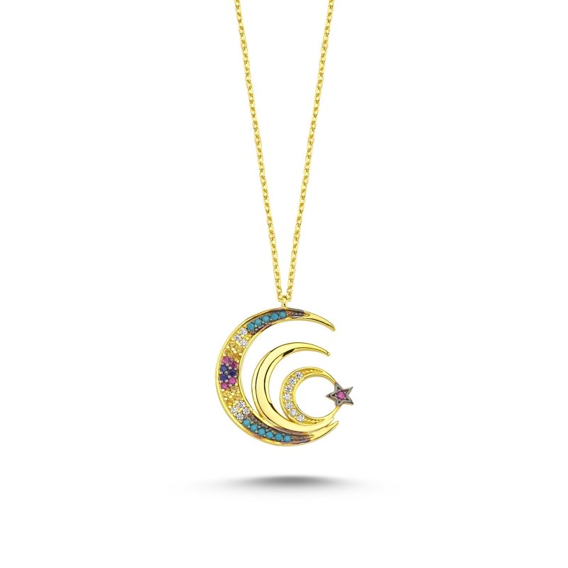 Star%20and%20Crescent%20Mix%20Stone%20Necklace-Gold%20Plated