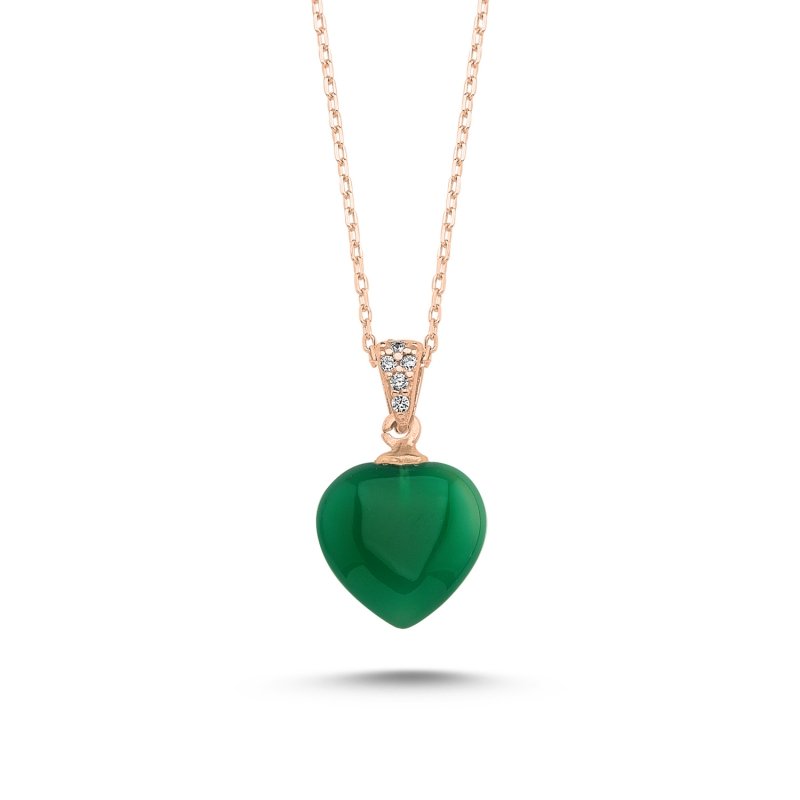 Green%20Agate%20Heart%20Necklace-Rose%20Gold%20Plated