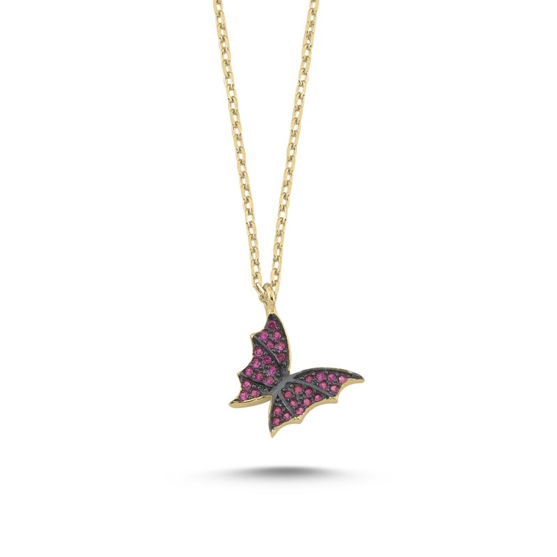 Ruby%20CZ%20Butterfly%20Necklace-Gold%20Plated