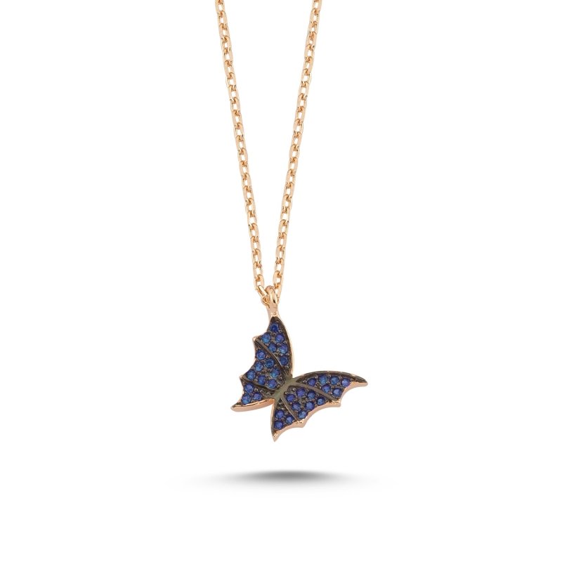 Saphire%20CZ%20Butterfly%20Necklace-Rose%20Gold%20Plated