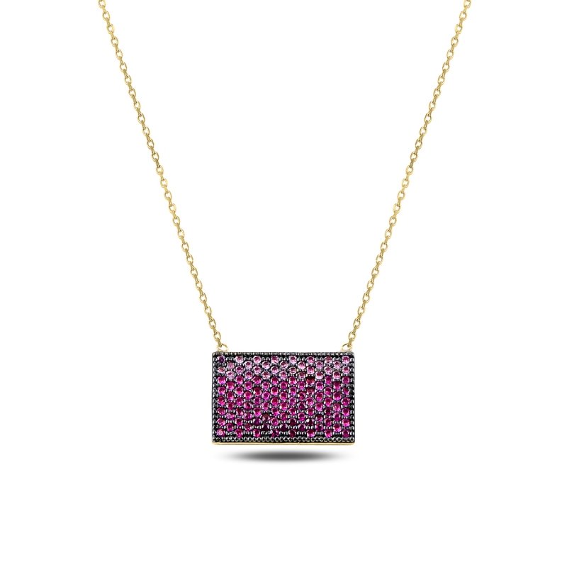 Shades%20of%20Pink%20CZ%20Necklace-Gold%20Plated