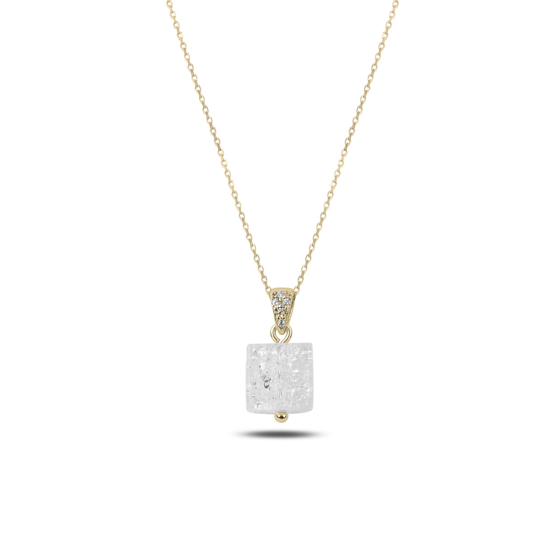 White%20Cube%20Necklace-Gold%20Plated