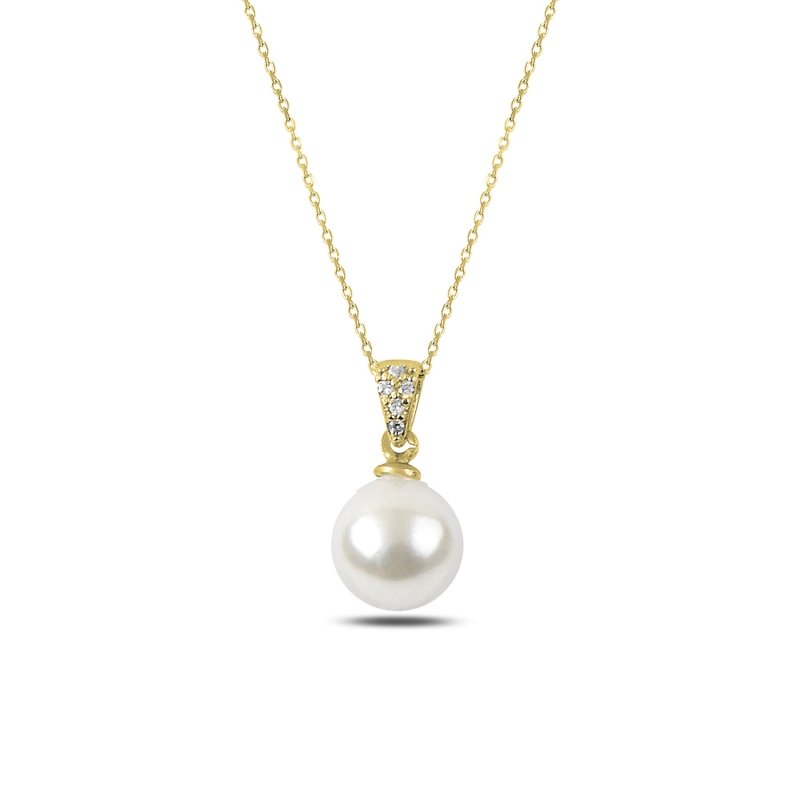 Pearl%20&%20CZ%20Necklace-Gold%20Plated