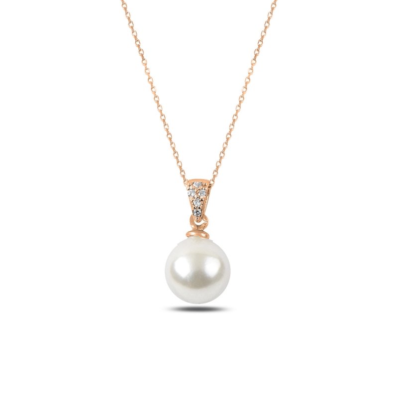 Pearl%20&%20CZ%20Necklace-Rose%20Gold%20Plated