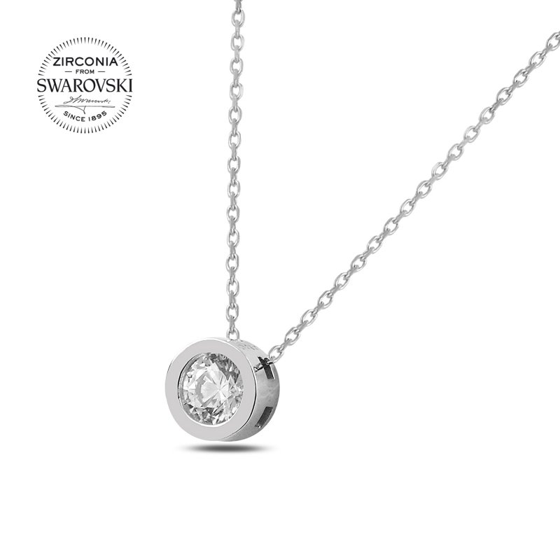 5.75mm%20Swarovski%20Zirconia%20Solitaire%20Necklace