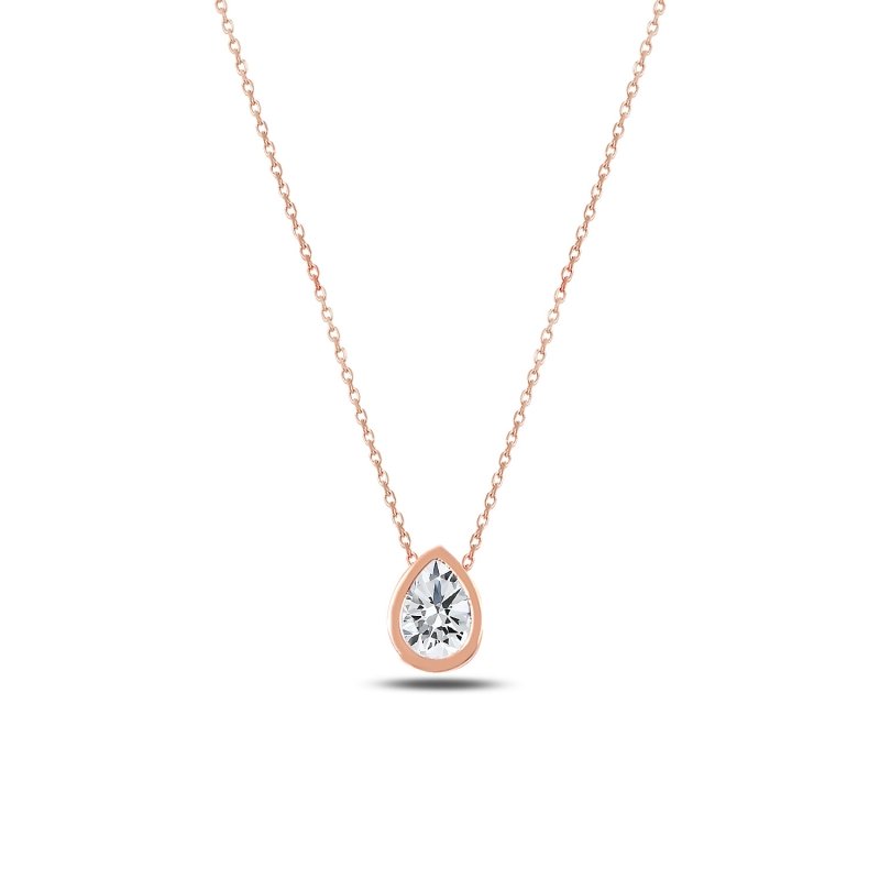 Teardrop%20CZ%20Solitaire%20Necklace-Rose%20Gold%20Plated