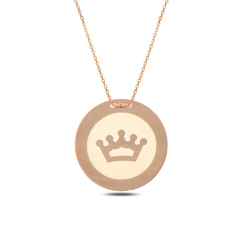 Crown%20Laser%20Engraved%20Round%20Plate%20Necklace