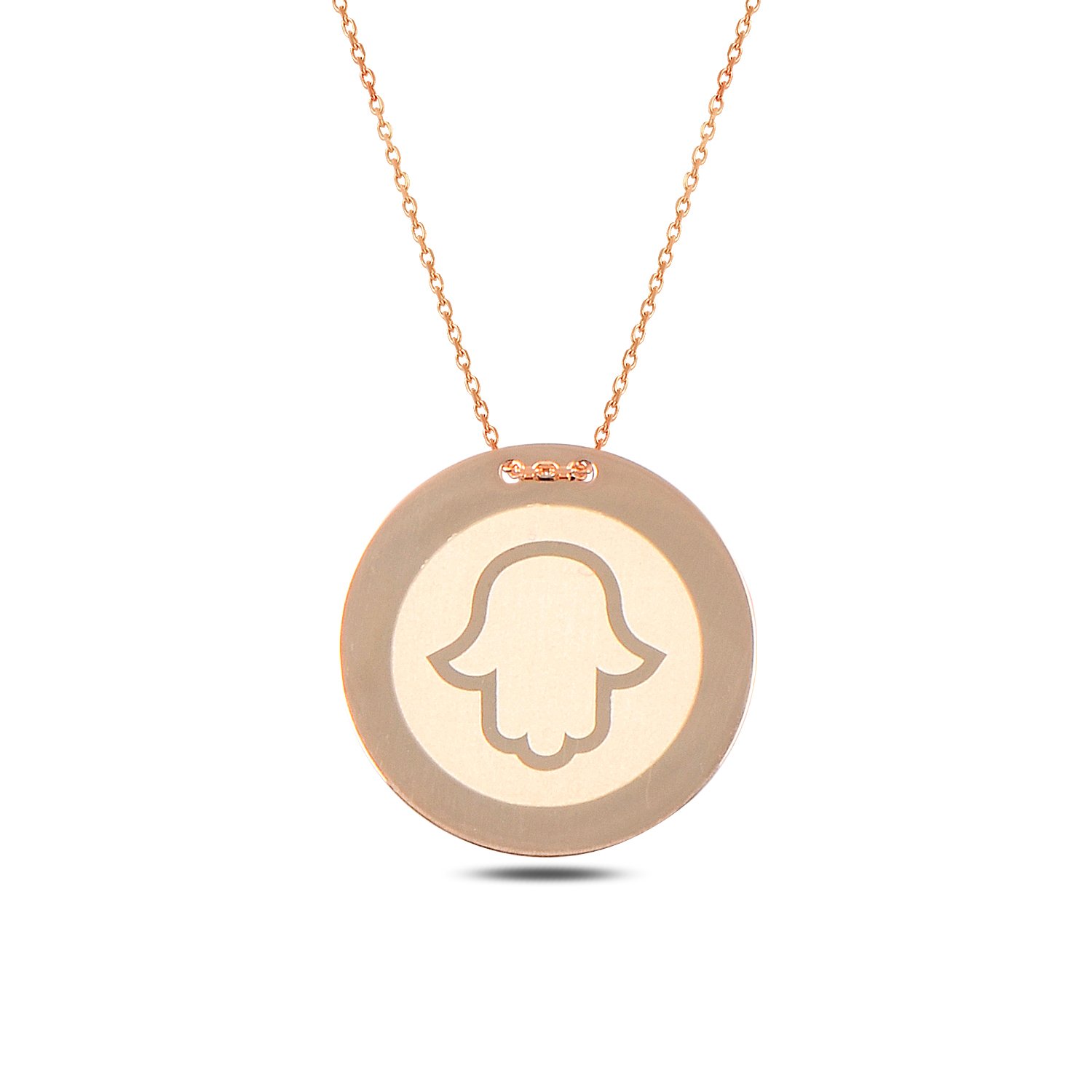 Hamsa%20Laser%20Engraved%20Round%20Plate%20Necklace-Rose%20kaplama